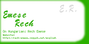 emese rech business card